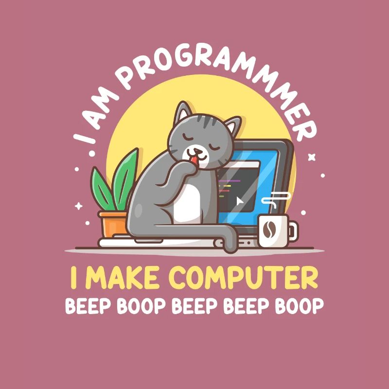 Cat Programmer Coder Entwickler Kitten Computer