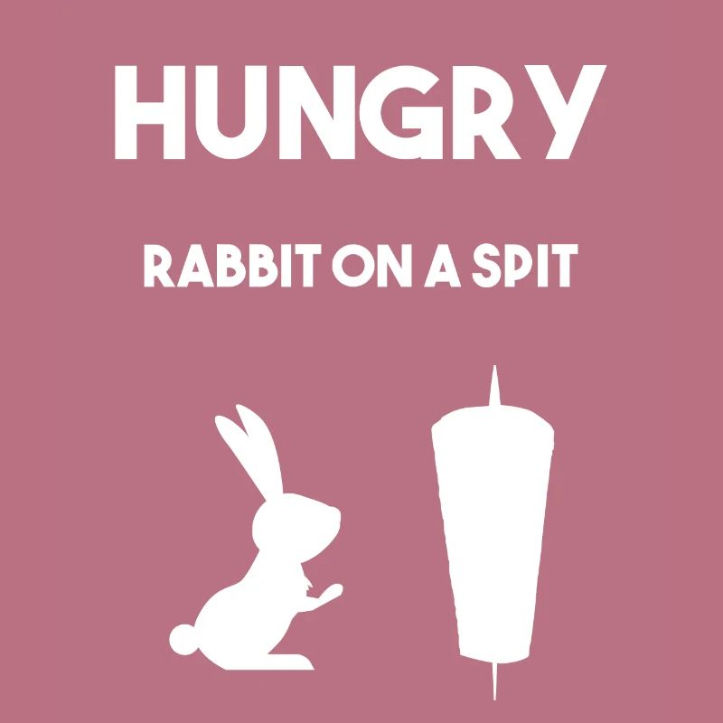 Rabbit on a spit withe