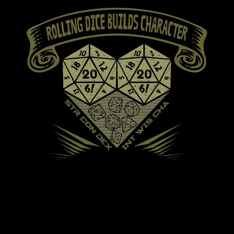 Rolling Dice Builds Character - D20 Tabletop RPG