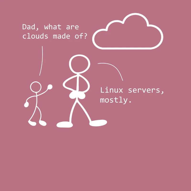 Cloud Witz ITler Programmierer Computerfachmann
