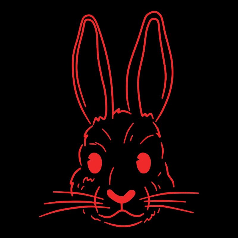 head drawing rabbit gift artwork