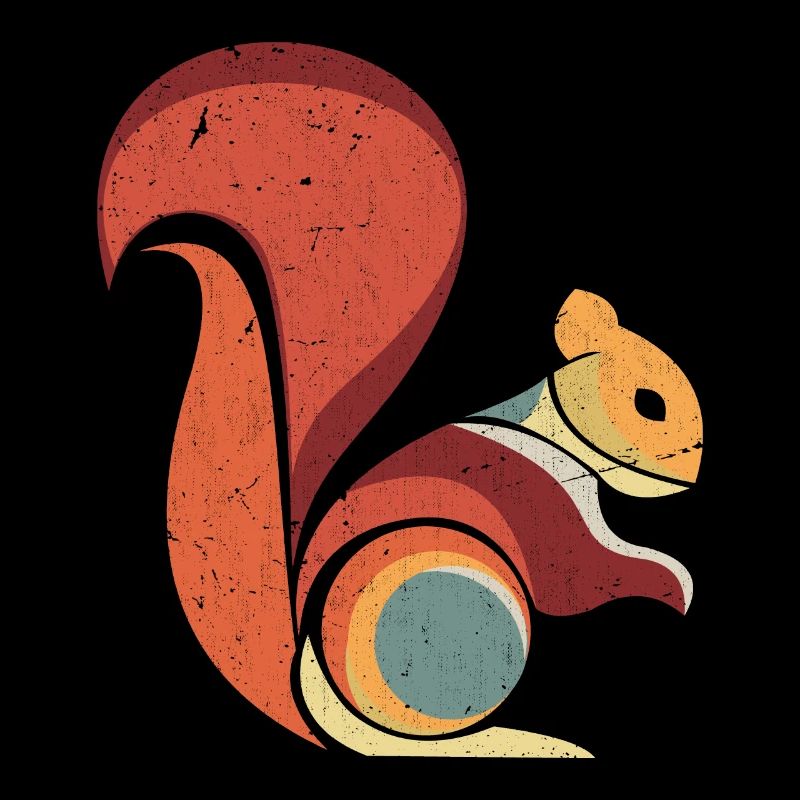Retro Eichhörnchen Nagetier Tier