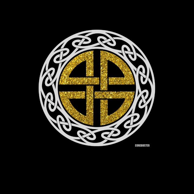 Celtic Shield Knot Thor Protective Symbol Gold