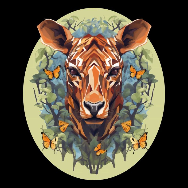 Polygone Art Deer Boho