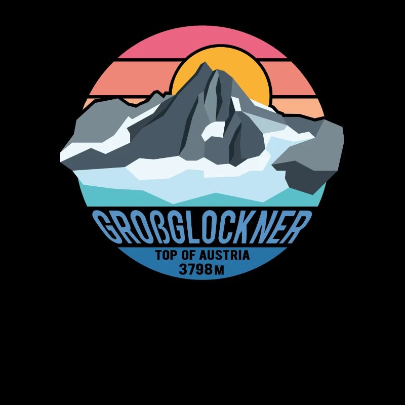 Grossglockner 3798m Low Poly Mountain Summit Autriche