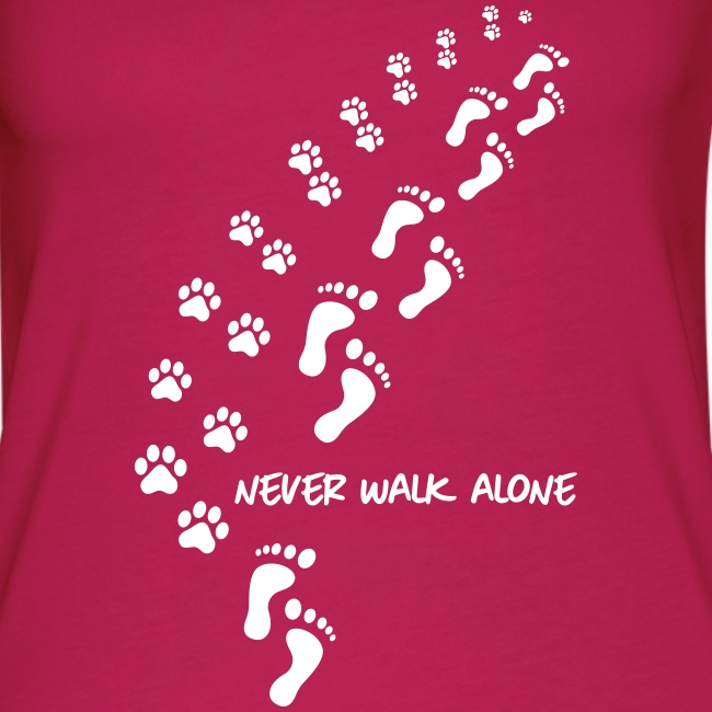 never walk alone dog - Frauen Premium Tank Top