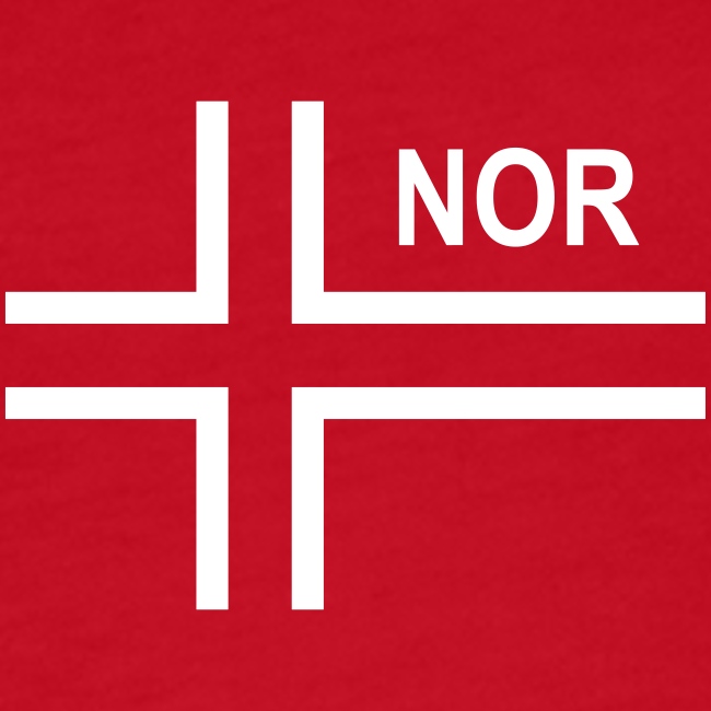 Norsk taktisk flagga Norge - NOR (negativ)