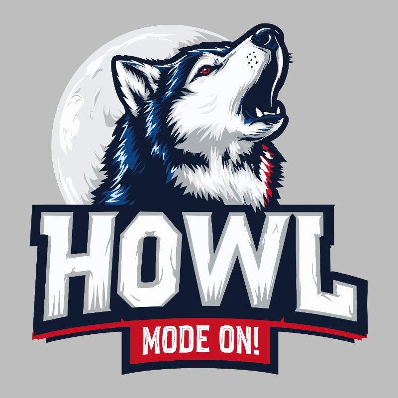Mode Howl activé - Design Husky avec Lune