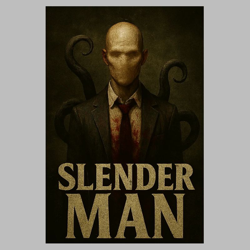 Slender Man VHS Forest Glitch Horror Tee
