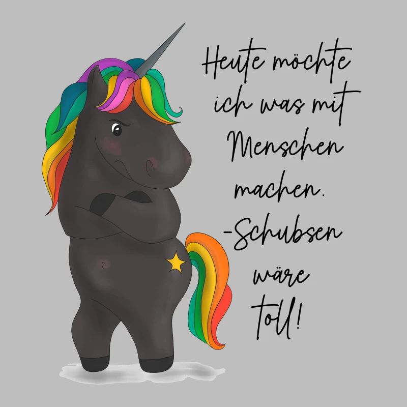 Einhorndrache mit Regenbogenmähne
