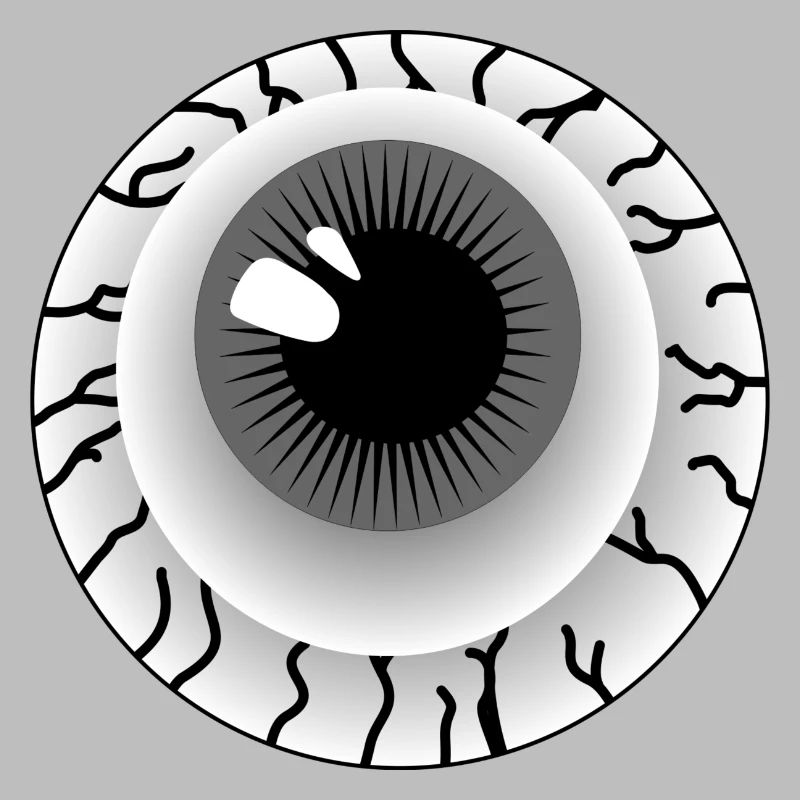 Globe oculaire gris