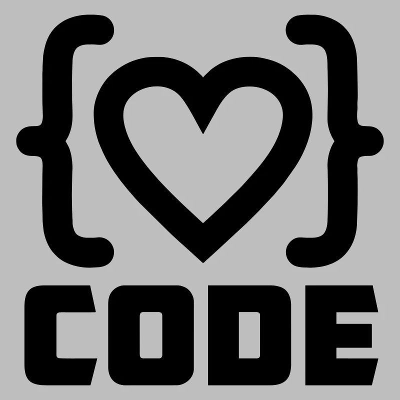 Herzprogrammierer Code Logo mit Text CODE