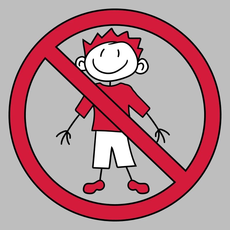 forbidden sign zone no child painted scribble com