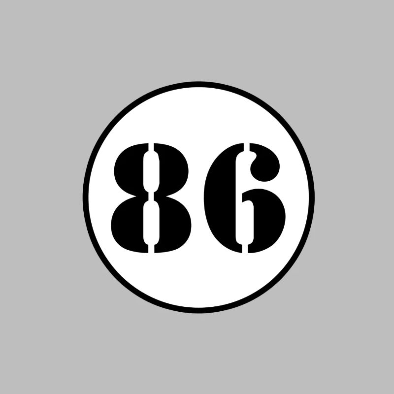 NUMMER 86 Sechsundachtzig Geburtstag Geschenk