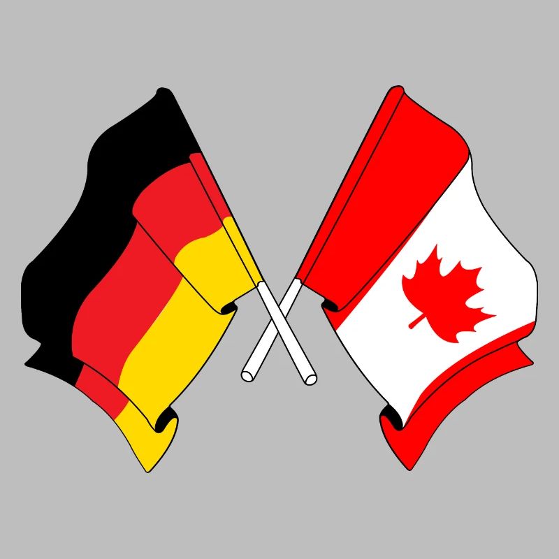 Drapeau de l’Allemagne et drapeau du Canada