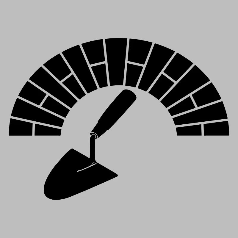 Mason masonry bricks with trowel logo