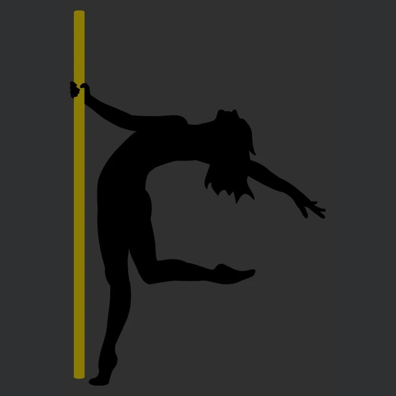 Die Silhouette einer Poledancerin