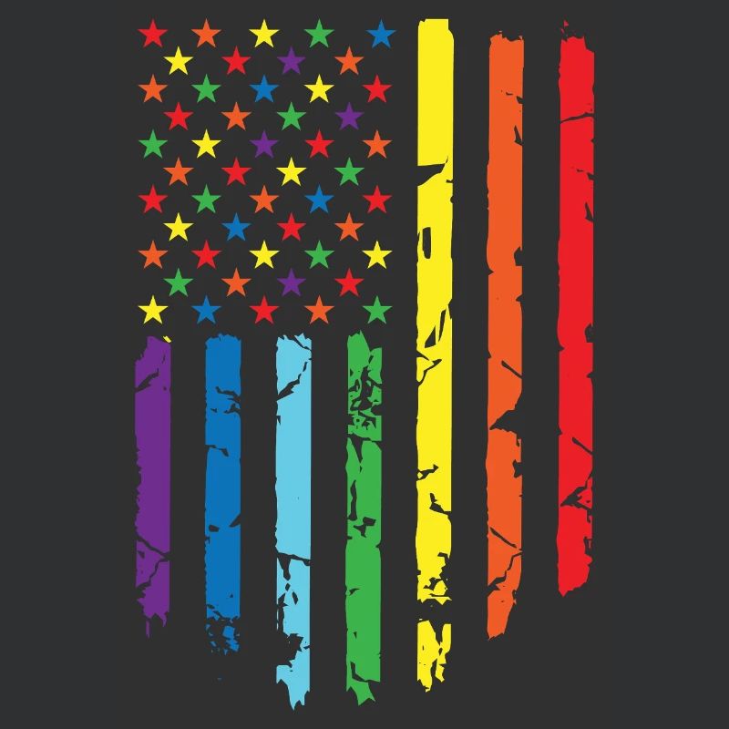 Regenbogen Flagge mit Sternenmuster