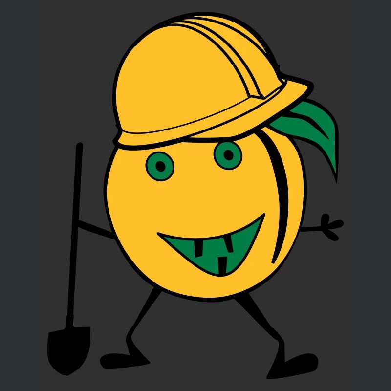 Orangen Bauarbeiter