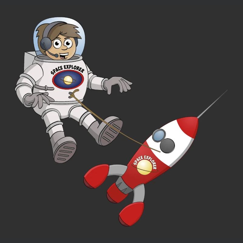 Space explorer “The astronaut and hisspaceship"