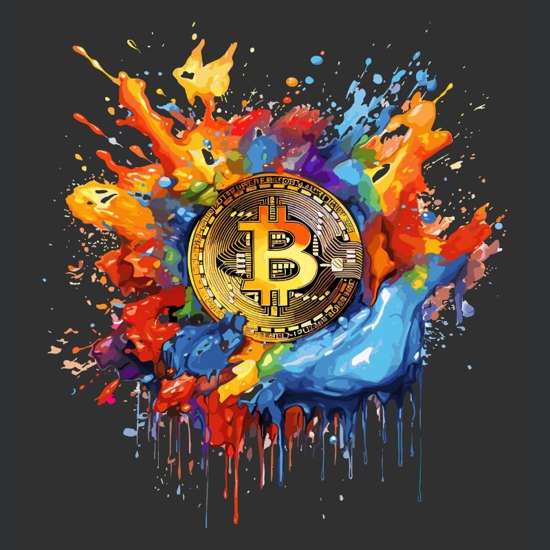 Splash de couleur Bitcoin