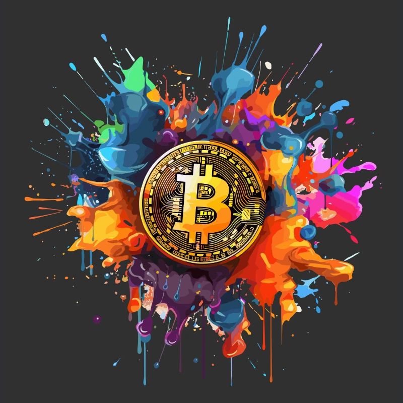 Splash de couleur Bitcoin
