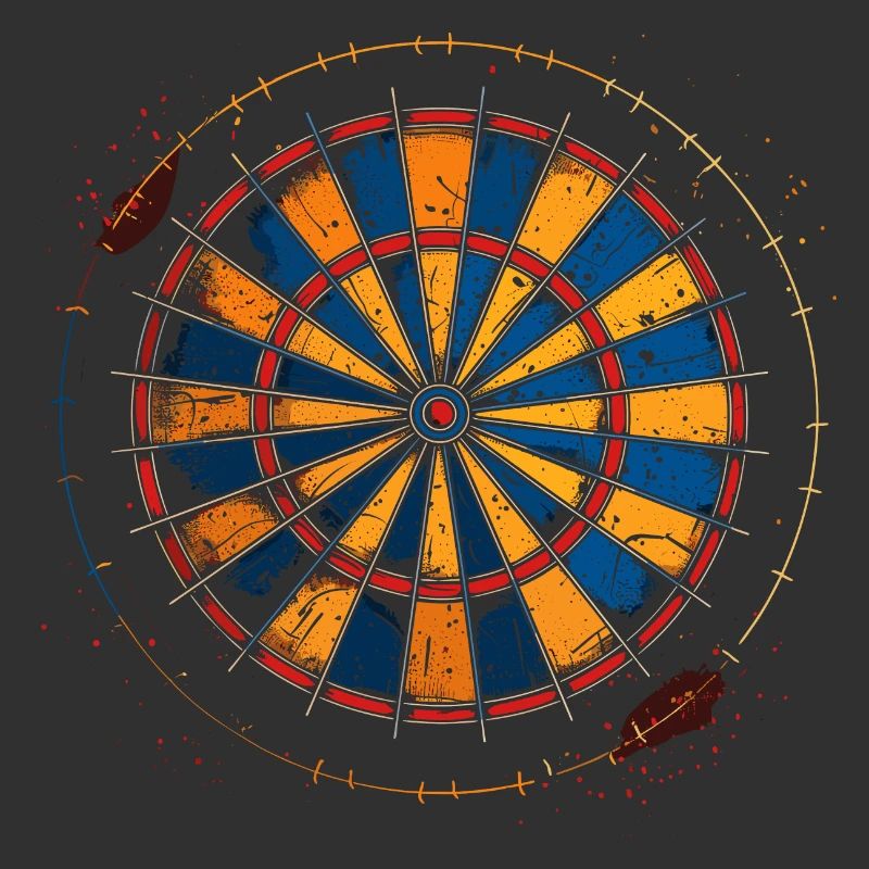 Dessin de jeu de fléchettes