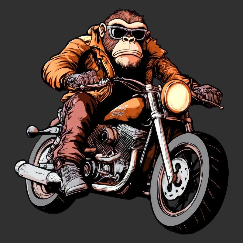 Monkey Motorcyclist / Motorcycle Monkey