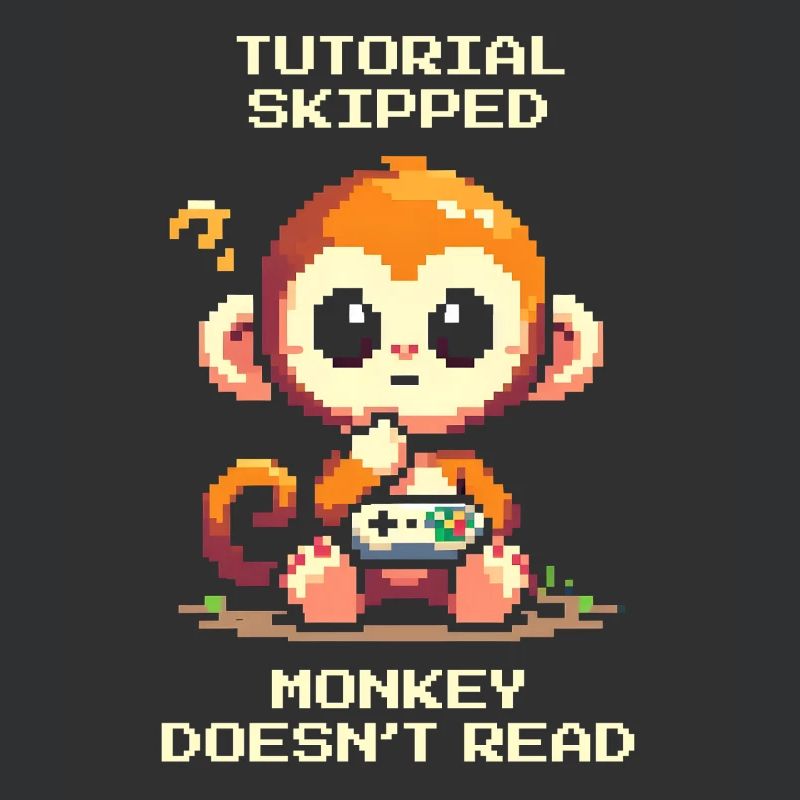Tutorial geskippt – Affe liest nicht | Noob-Humor