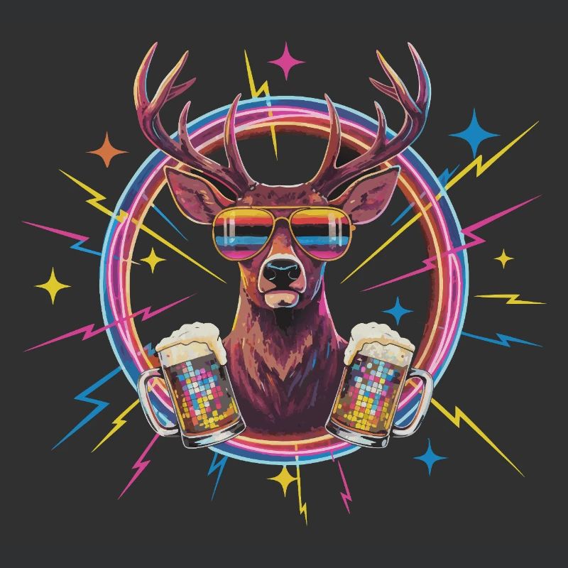 Retro Hirsch Disco Bier