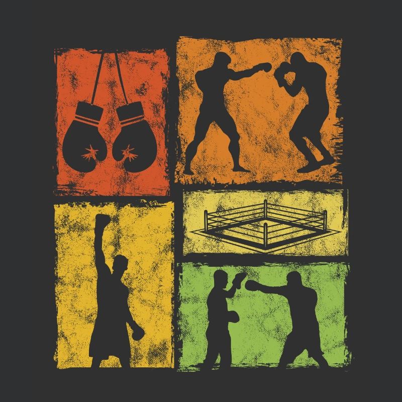 Graphisme de style rétro de boxe pour les pros de la boxe