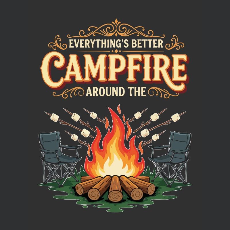 Camping Campfire Marshmallow Everything's Better