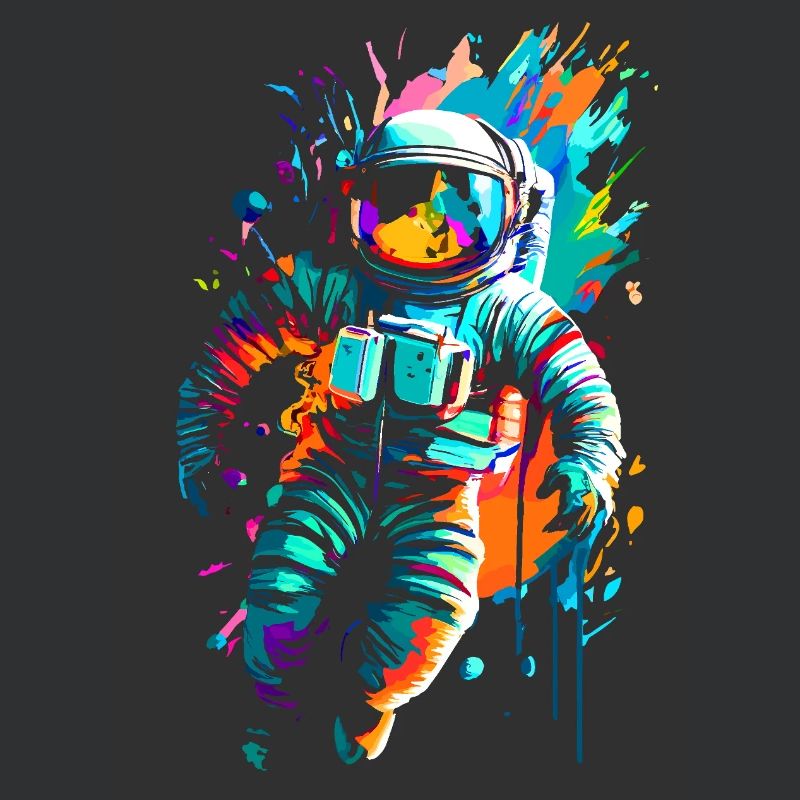 Astronaute de couleur dans l’espace spatial