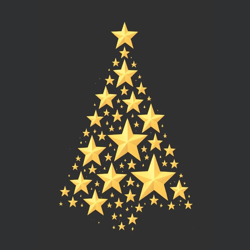 WEIHNACHTSBAUM MIT STERNEN