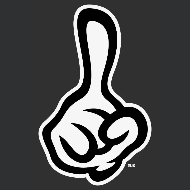 Raised index finger (finger / right hand NEG2C)