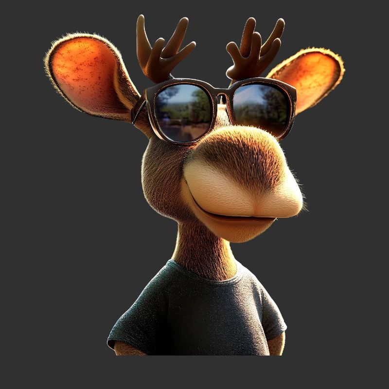 Elch Moose Elchbulle Geweih Hirsch Wilde Elche