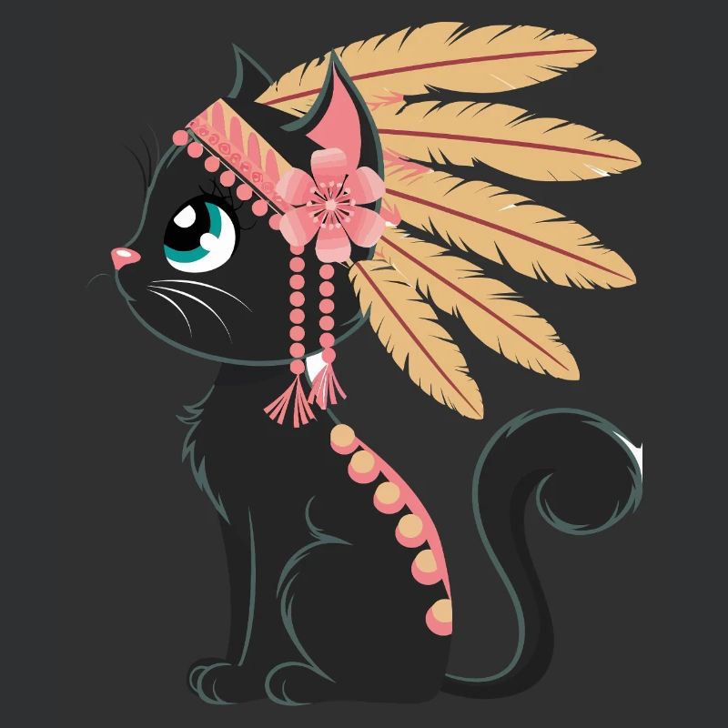 Boho Feder Katze