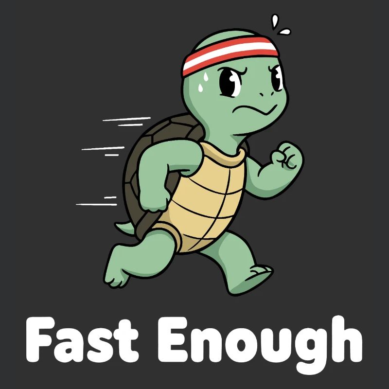 Fast turtle in sprint