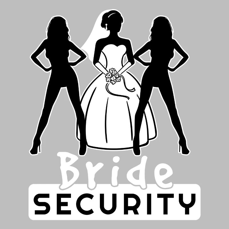 Bride Security Team Partnerlook Bachelor Fun