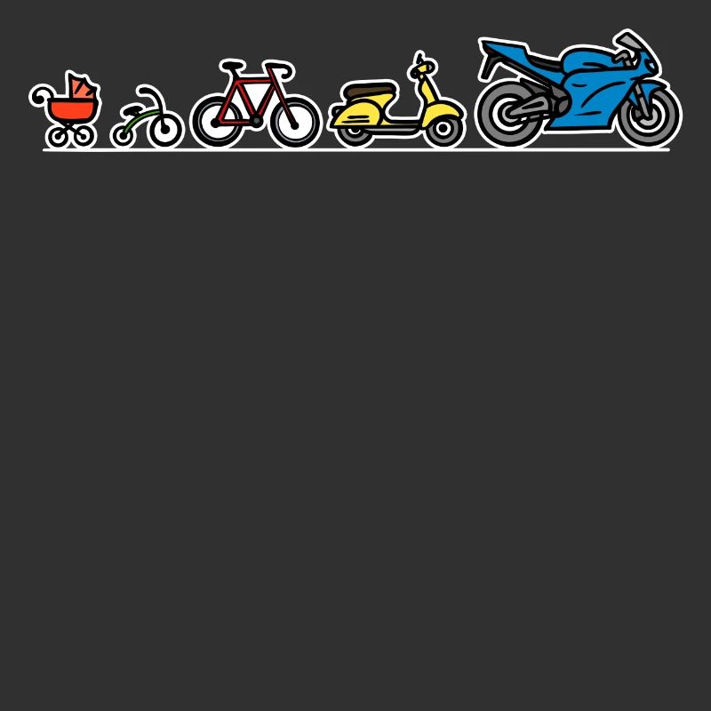 Biker Evolution Motorrad Entwicklung Fortschritt