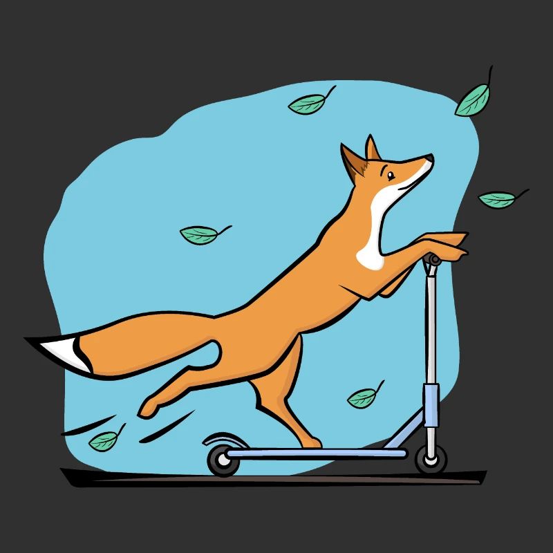 Fuchs mit Roller