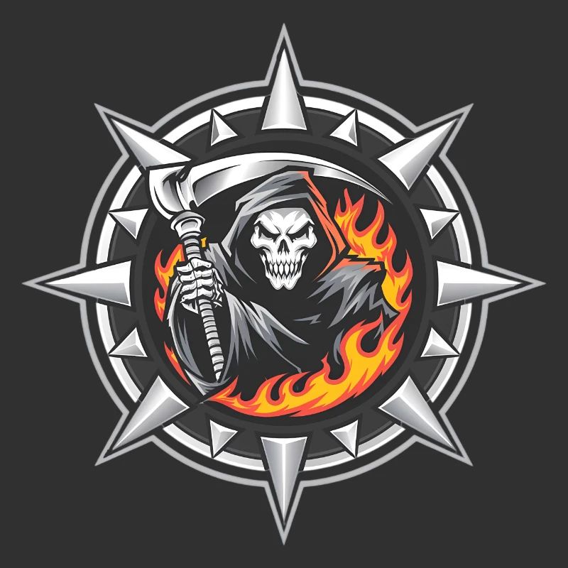 Flaming Reaper on Spiked Crest
