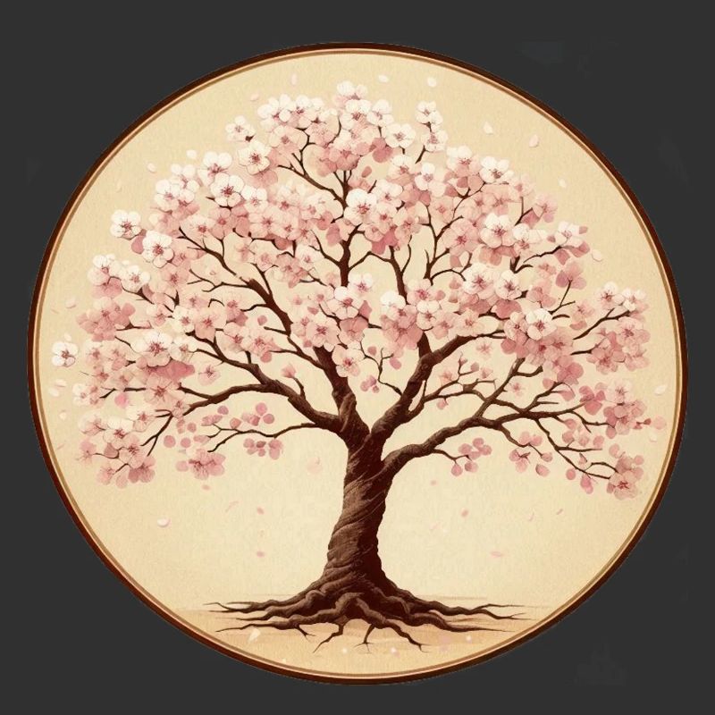 Delicate cherry blossom tree