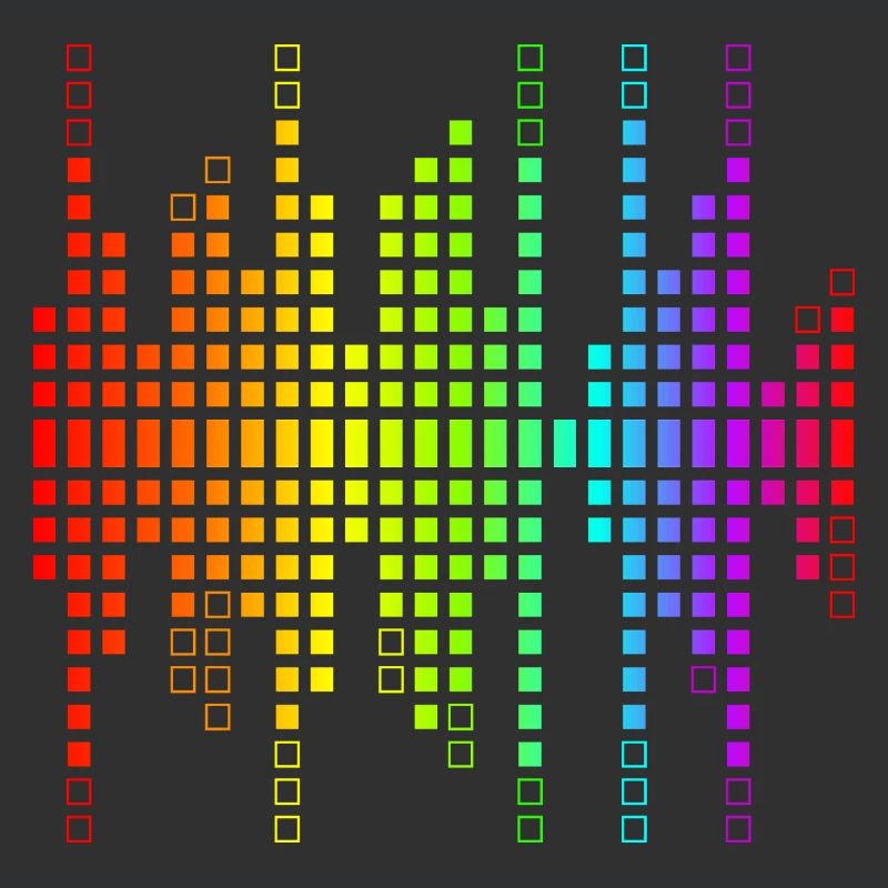 Vibrant Equalizer Sound Wave Pattern