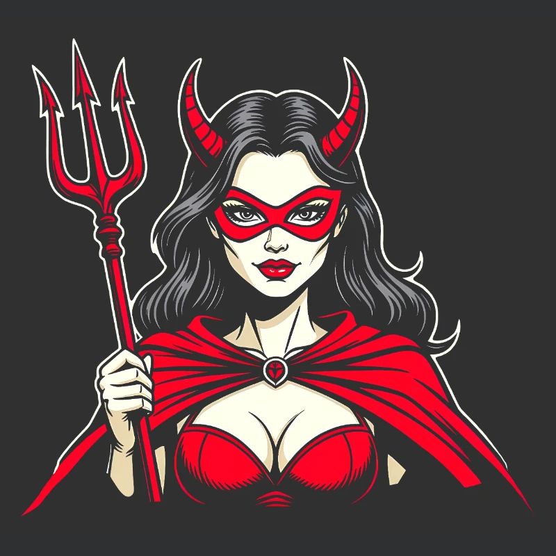 Devil Trident Hell Devil Woman Woman Devil