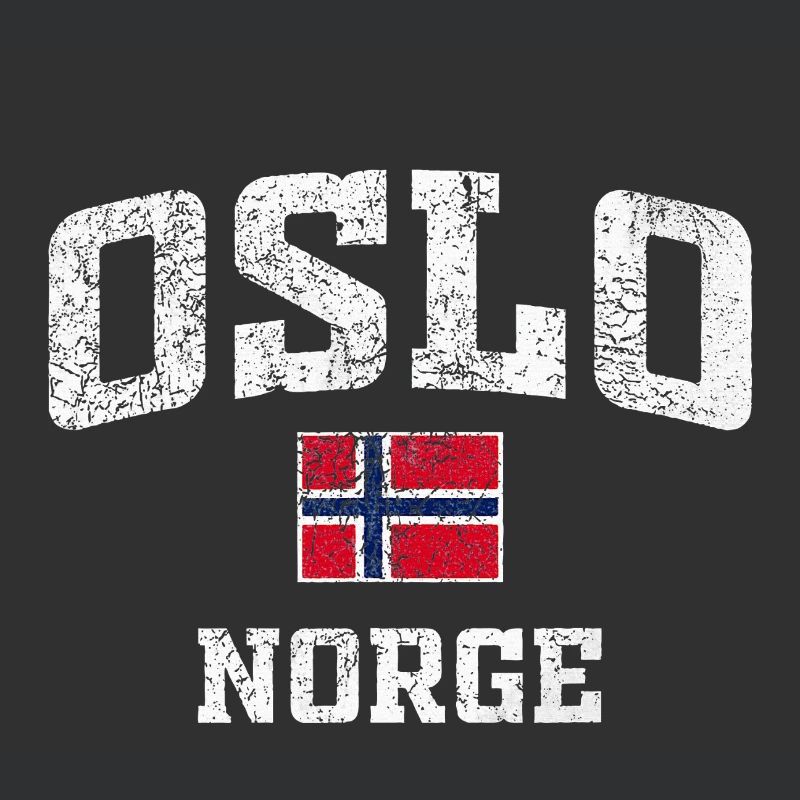 Oslo Norge Distressed Flag Tee