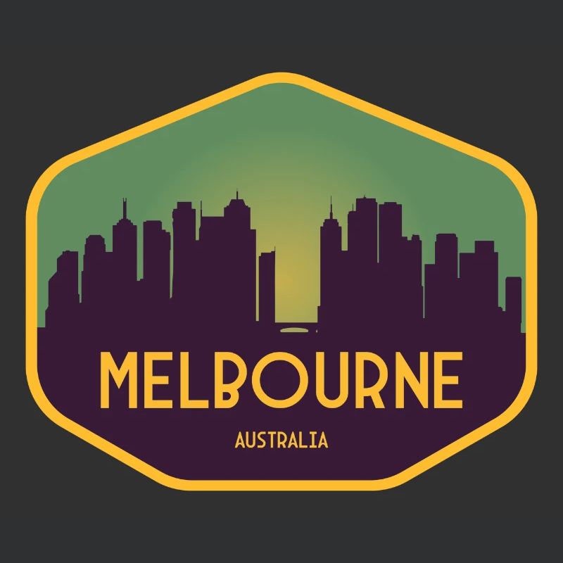 Coucher de soleil sur les toits de Melbourne