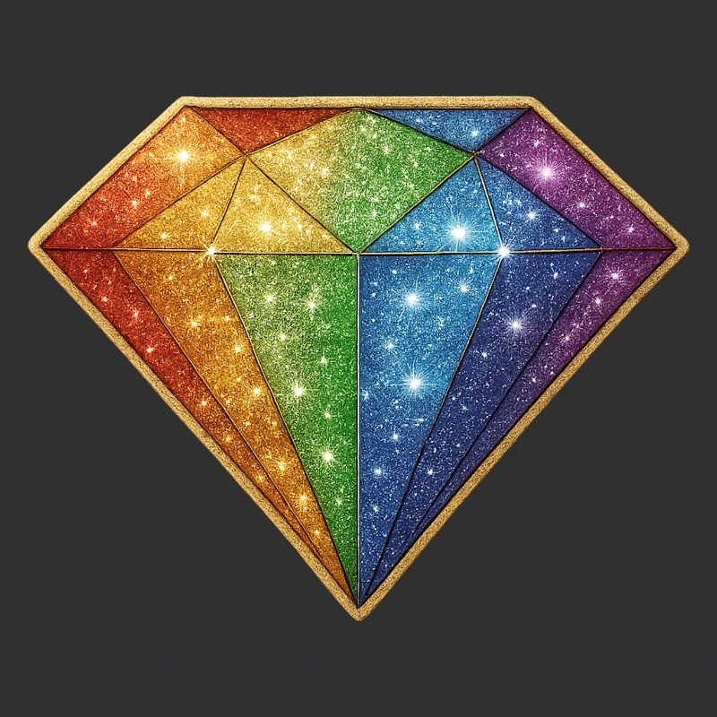 Rainbow Glitter Diamond
