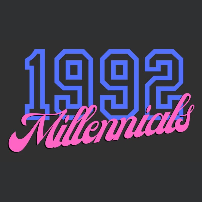 Retro 1992 Millennial Numeric Design