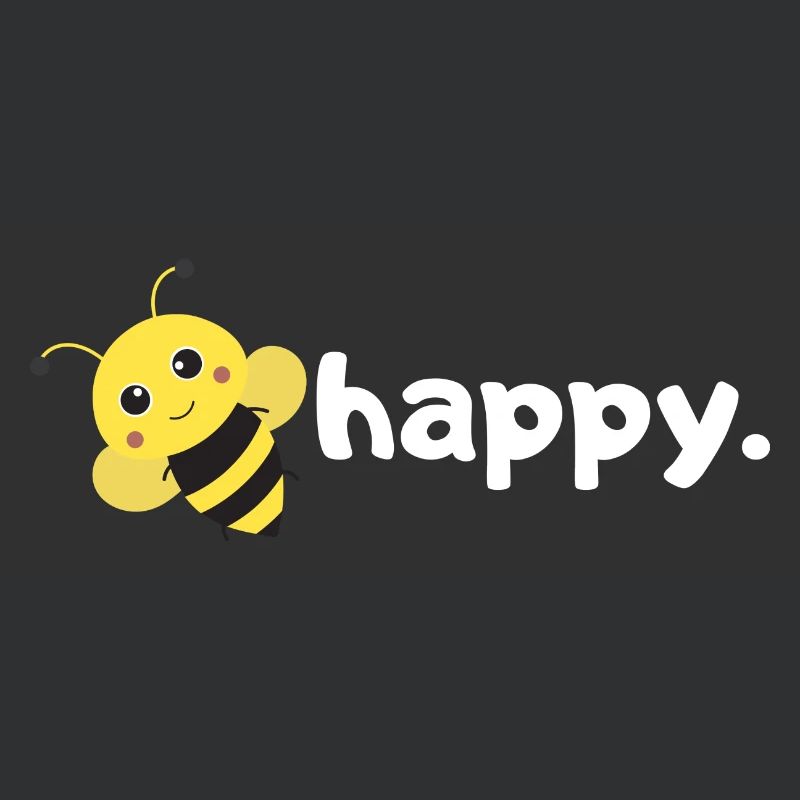 Abeille heureuse. Sois heureux. |conception d’abeille de jeu de mots drôle|
